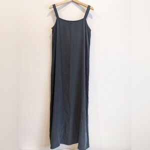 Eileen Fisher Charcoal Silk Maxi Dress